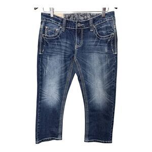 NEW Petrol Jeans Georgia Studded Pocket Cropped capri Skinny Jeans 29x24